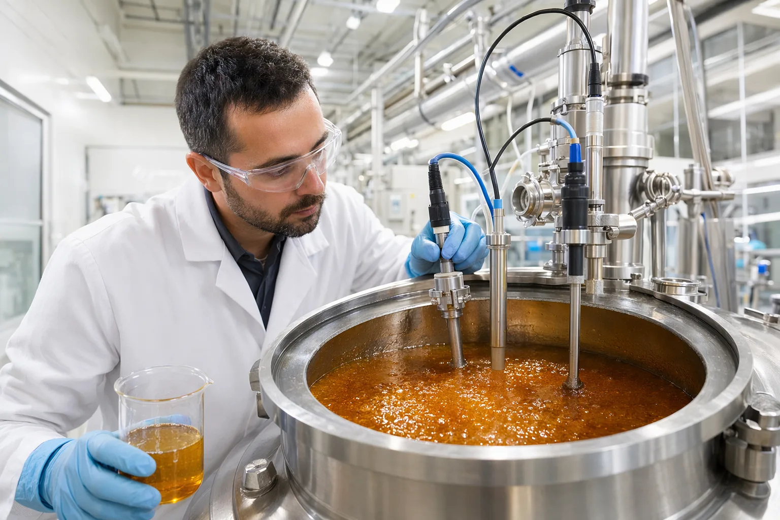 Hydrolyse af sukrose med invertase til industrielt invertsukker